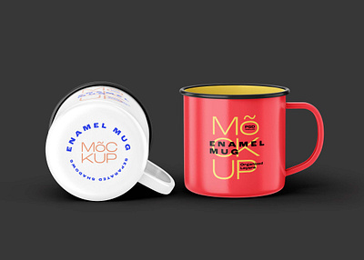 Enamel Mug Branding Mockup branding mockup download mockup freebies mockup mockup mockups mug mug mockup psd psd download psd mockup