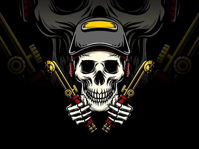 Welder skull artwork design graphic design illustration logo vector