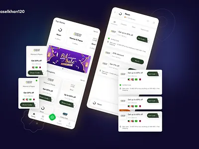 Coupon discount app Post UI Kit design - UI UX Post Kit app design app designer dark ui dark ui kit figma ui figma ui ux graphic ui mobile ui post ui kit ui ui designer ui inspiration ui kit ui kit for coupon app ui motivation ui ux design ui ux kit user experience design user interface design wonderful ui