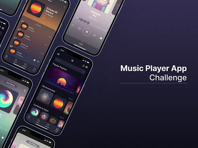 Music Player App UX/UI Design app case study dailyui design challenge graphic design mobile app music player ui user experience design user interface design ux uxui