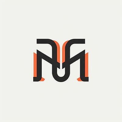 Double m letter logo lettermark mm monogram - type