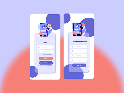 Login / signup pages, UI/UX design dribble showcase login login design signup pages ui uiux user inteerface ux uxui uxui design