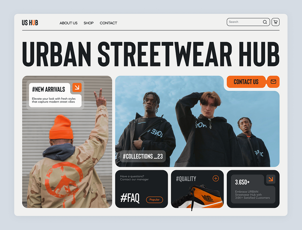 E-commerce Streetwear Hub by Viktoriia Tkachuk on Dribbble