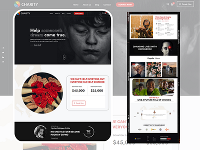 Design a Website on Figma Niche:- Charity design figma graphic design home page design illustration logo ui ux web design
