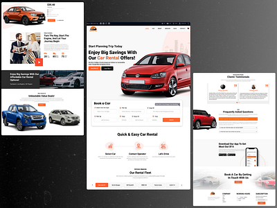 Design a Car Rental Website design figma graphic design logo ui ux web design website