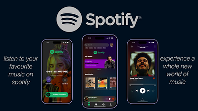 Spotify Redesign graphic design typography ui ux