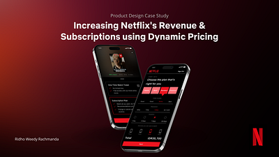 Increasing Netflix's Subscription using Dynamic Pricing app case study design illustration logo mobile mobile app mobile design netflix ui uiux ux