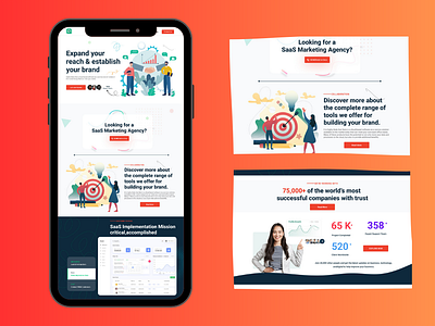 Design a Home Page of SaaS Marketing Agency Website design experience figma graphic design homepage homepage design ui uiux ux web design website website design