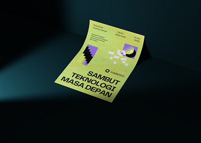 Flyer Acara Peluncuran Teknologi Minimalis Modern branding canva canvatemplate design design graphic v flyer flyers graphic design promotion promotions