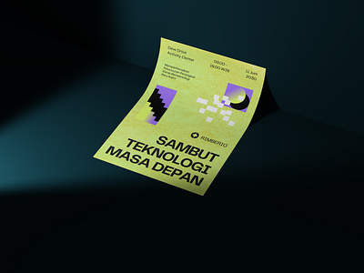 Flyer Acara Peluncuran Teknologi Minimalis Modern branding canva canvatemplate design design graphic v flyer flyers graphic design promotion promotions