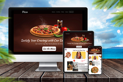 Design a Pizza Website design experience figma graphic design home page design ui uiux ux web design website website design