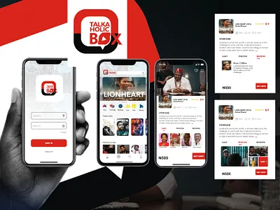 Talkaholic Box App branding design identity logo ui