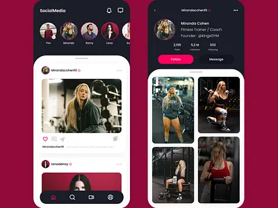 Social Media App / ui design app design u ui ux