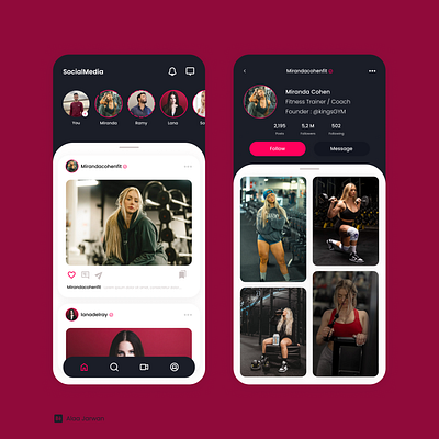 Social Media App / ui design app design u ui ux