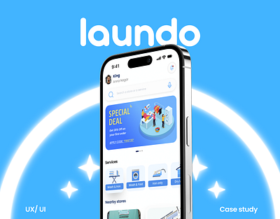 Laundo- UX/UI Case Study - Laundry aesthetic ai brand identity branding interaction design laundry laundry app ui uiux user experience ux case study uxui