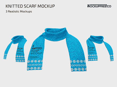 Knitted Scarf PSD Mockup apparel design knitted mock up mock ups mockup mockups product psd scarf template templates