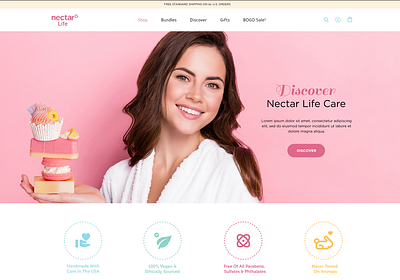 https://nectarusa.com bath branding design graphic design graphicdesign nectar web design website design women