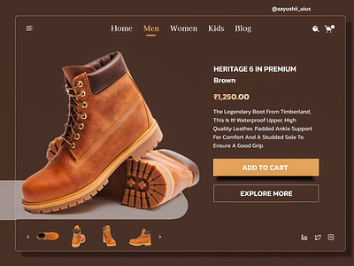 Web Design Template daliyui design dribbble figma shoes ui uidesign uitrends uiux web webdesign website webtemplate wordpress