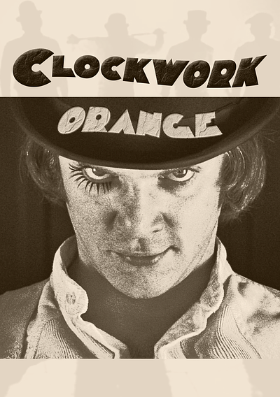 Clockwork orange poster design grain graphic design movie movie poster photoshop poster threshold