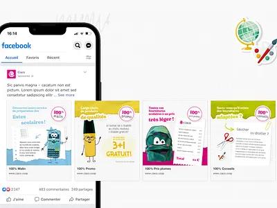 Campagne - CIACO branding campagne design flat design graphic design school vector