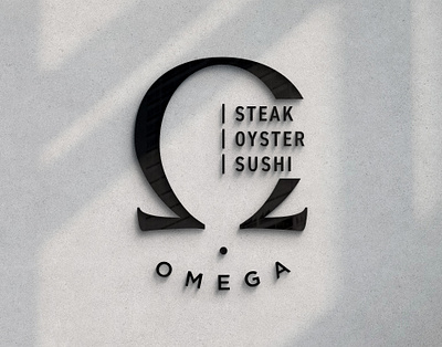 OMEGA - Restaurant branding design graphic design illustrator logo menu menudesign