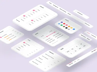 Ecommerce Website UI Components Isometric Design 3d 3d ui components components design ecommerce ecommerce design trends ecommerce sidebar ecommerce ui design ecommerce visual elements ecommerce website layout filter isometric isometric design trends isometric perspective isometric ui components ui user centric ui user interface elements visualizing ui components website