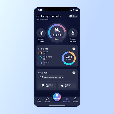 Fitness App Dashboard design fitness graphic design mobile product ui ux