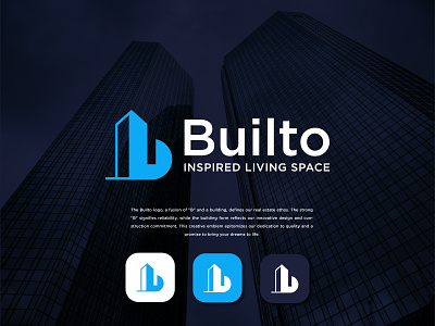 Builto real estate logo design brand design brand identity branding building logo business logo company logo construction logo creative design custom logo design development logo graphic design logo designer minimalist logo modern logo professional logo pujan98 realestate logo realtor logo visual identity