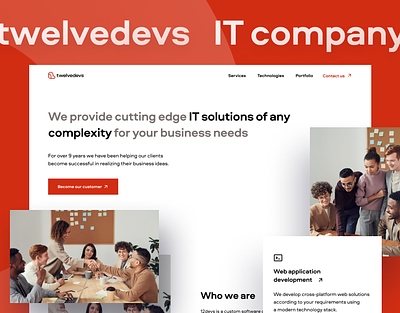 Rebranding Twelvedevs IT company website branding casestudy design it itcompany rebranding ui ux web website