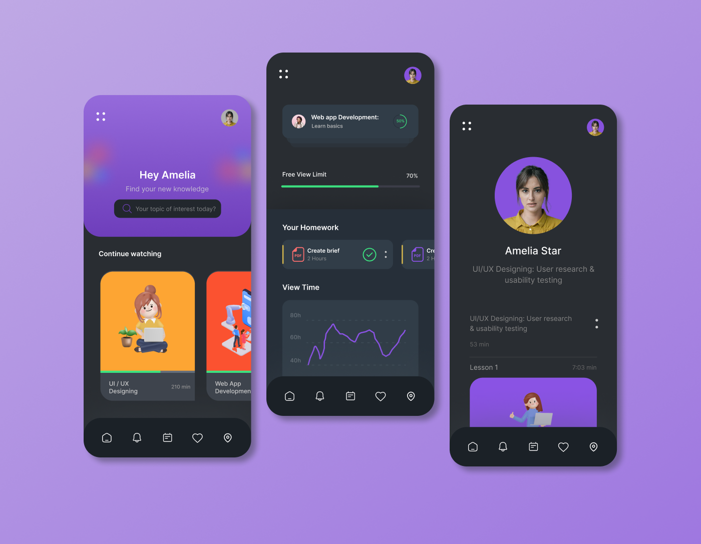 Education Mobile App - UI/UX Design by Usman Ghani on Dribbble