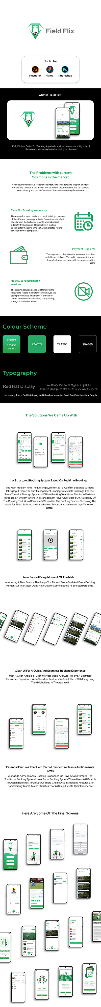 FieldFlix - An Online Ground Booking Platform app branding case study design graphic design typography ui ux