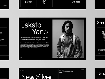 The New Silver Collection full-page 3d motion ae after effects animation black full page fully gray jewellery loop metal modular grid motion graphics silver ui ux web web page website white