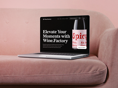 Website Design for an Online Wine Store 3d bottle design branding graphic design landing landing page logo mobile mockup ui ux web website wine wine landing wine shop