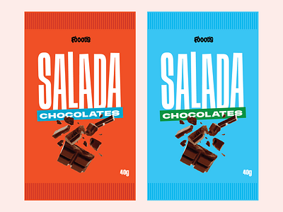 Salada Chocolates branding chocolate graphic design logo packaging typography vector