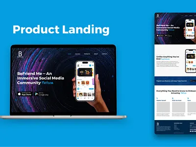 Beautiful Clean App Landing Page business design landing page ui ui ux design ux webage website