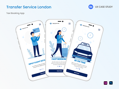 Taxi Booking Application design graphic design illustration mobile application typography ux vector