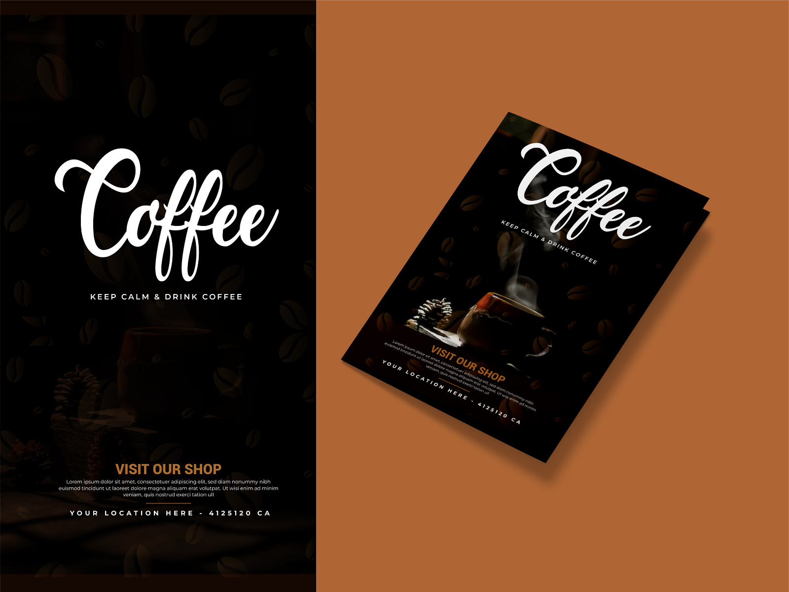 Coffee Hub BiFold Menu Design by inovatit on Dribbble