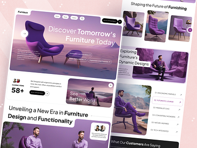 Furniture Landing Page ai architecture checkout e commerce furniture furniture landing page furniture website home page interior interior design landing page landing page design minimalist product shop store web web design website