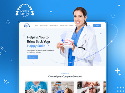 Dentist Website UX/UI Design app branding design graphic design illustration landing design logo typography ui ui ux ux vector website design