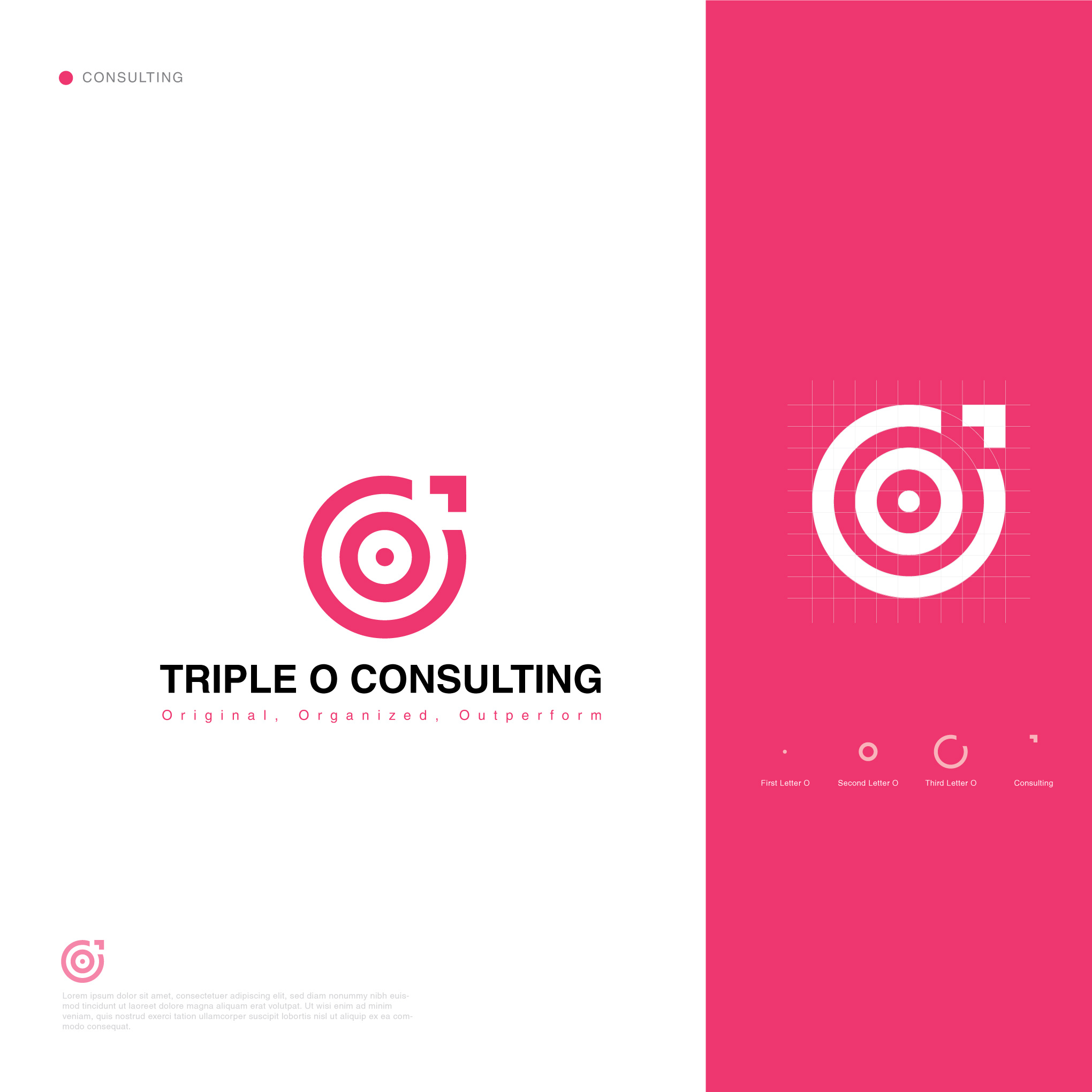 Trpple O Consulting circle logo design illustration logo identity o logo podcast logo target logo tripple o consulting