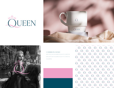 Concept: Letter Q + crown -Logo Design logo logo design logotrype minimal minimal logo monogram logo text logo