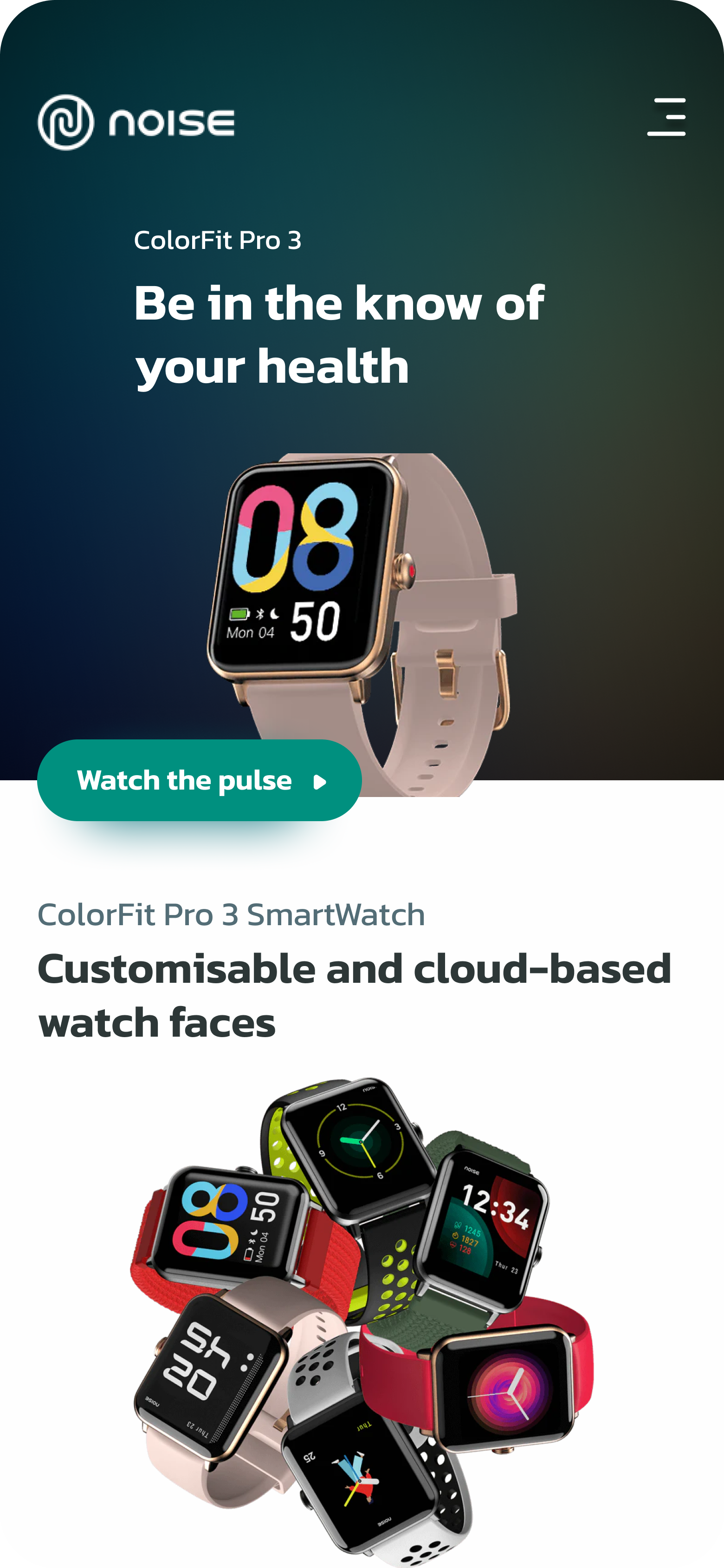 Minimal Concept Design - Noise Smart Watches figma minimal design ui visual design