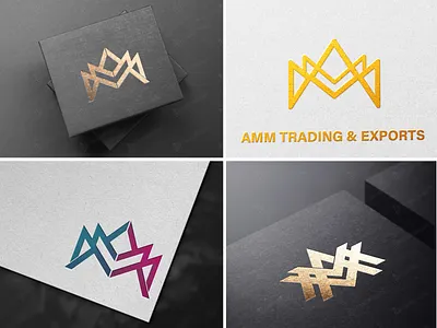 Lettermark logo design for AMM trade brand identity branding solutions design exploration elegant design graphic design graphic symbol lettermark logo design logo design logo inspiration logo showcase minimalist logo design modern logo modern logo design monogram logo reative logo design typography visual identity