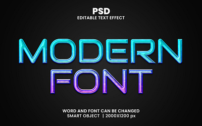 Modern colorful gaming font 3d editable text effect design colorful design colorful font gamer gaming logo modern font psd mockup