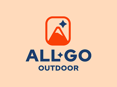 All go brand branding design elegant graphic design illustration logo logotype mark minimalism minimalistic modern mountain sign star tourism travel traveling