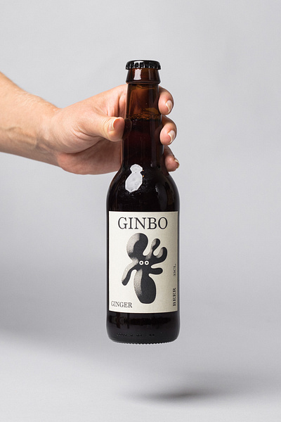 Ginbo – Ginger Beer branding label design logo