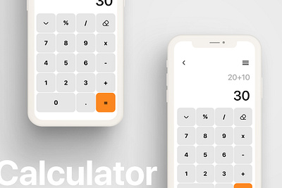 Calculator App ( Light Theme ) - Jainish Pandya design illustration ui