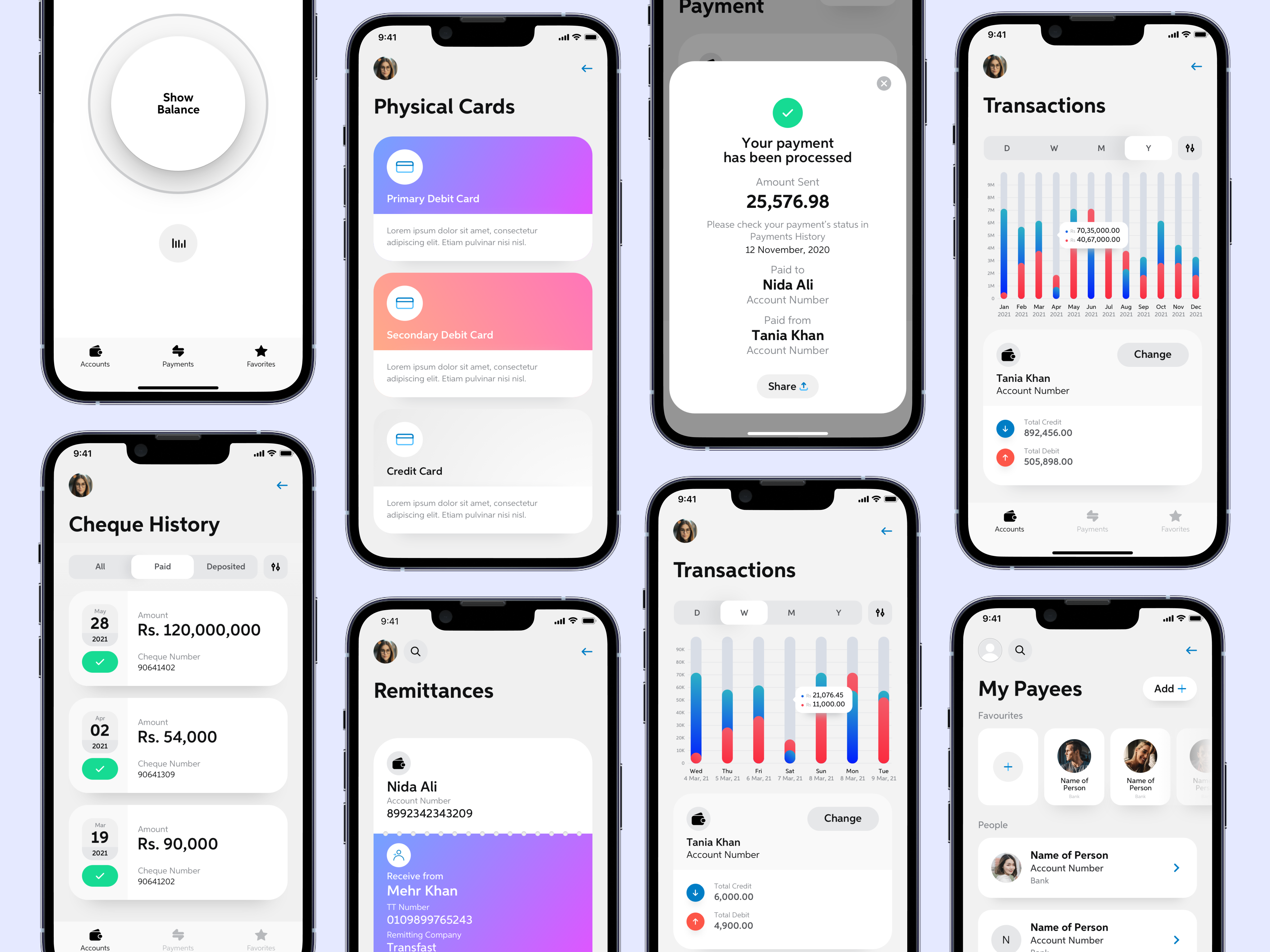 UBL Digital Mobile App bank app design banking application digital banking app fintech app fintech ui design
