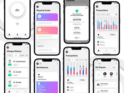 UBL Digital Mobile App bank app design banking application digital banking app fintech app fintech ui design