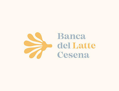 Cesena Milk Bank bank breastfeeding children collaboration donation grey logo logotype milk mother yellow